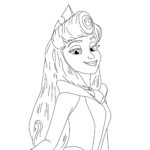 Coloriage princesse Aurora de La Belle au bois dormant