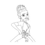 Coloriage Princesse Tiana de La princesse et la grenouille