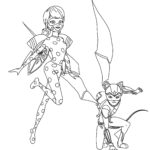Miraculous coloriage Astro Chat et Cosmo Bug