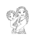 Coloriage Simea et Vaiana dans Vaiana 2