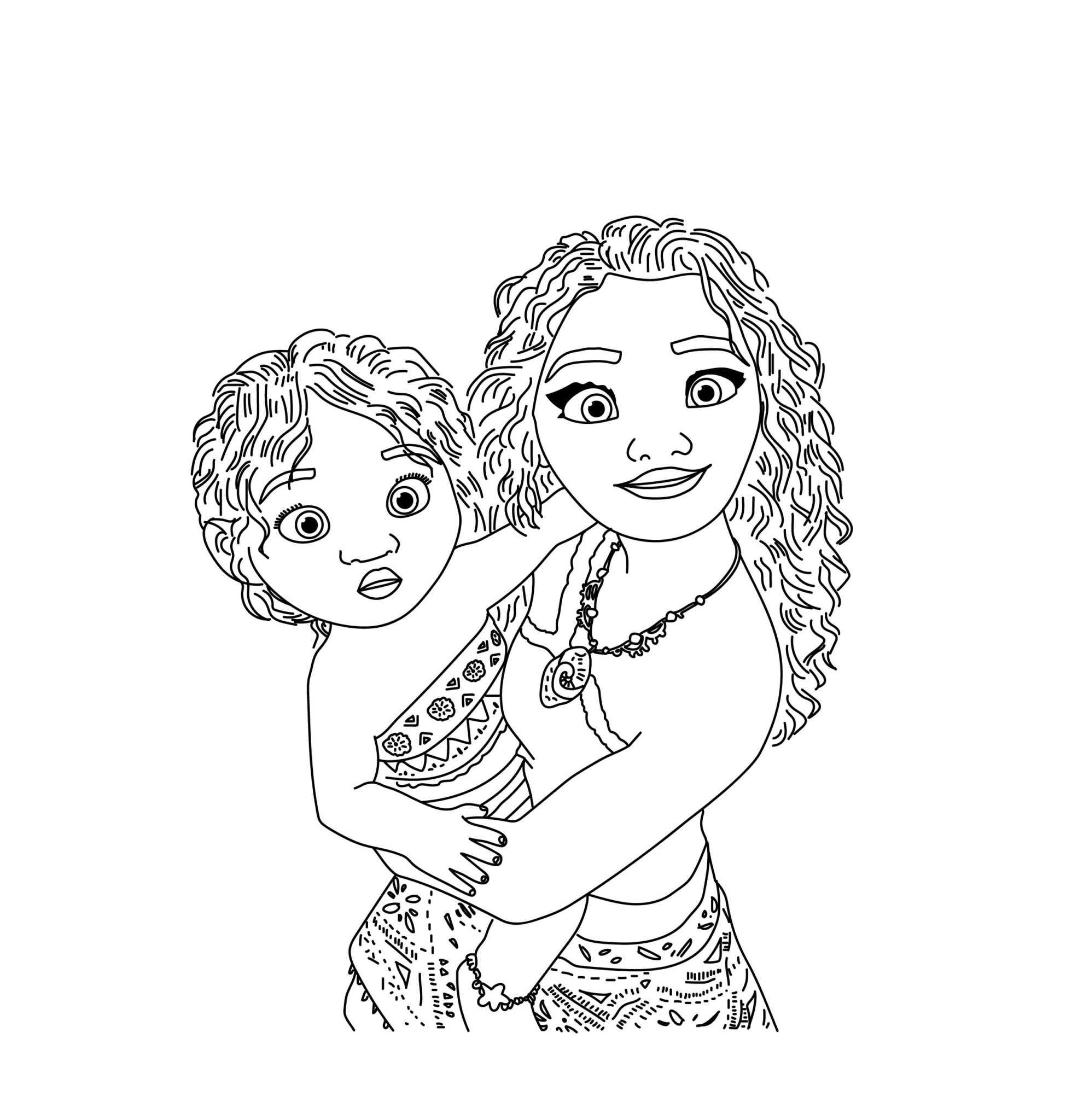 Matangi from Moana 2 coloring page - Color Palette
