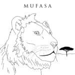 Coloriage Mufasa, l’histoire du roi lion