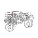 Coloriage Monster Truck Grave Digger