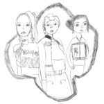 Coloriage kpop demon hunter – Huntrix (Rumi, Mira, Zoey) par Inès