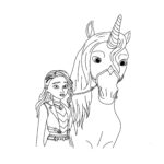 Page à colorier de Sophia Mendoza dans L’école des licornes Révélations