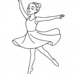 Page à colorier d&rsquo;un danseur de rue, danseur contemporain tourbillonnant gracieusement
